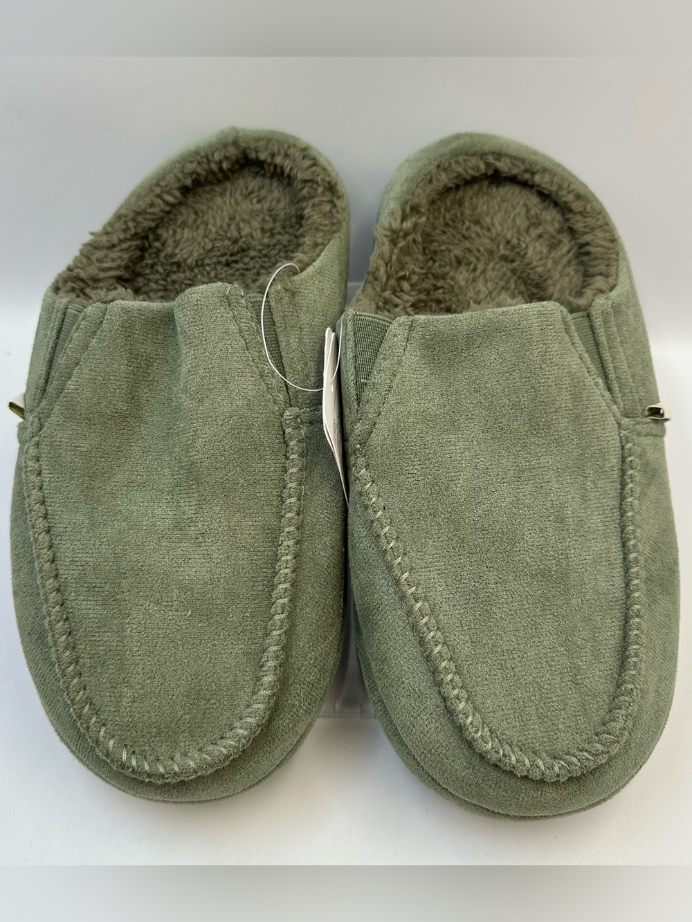 KuaiLu Sage Green Slipper Womens 6 Memory Foam Comfort Cozy Cushioned